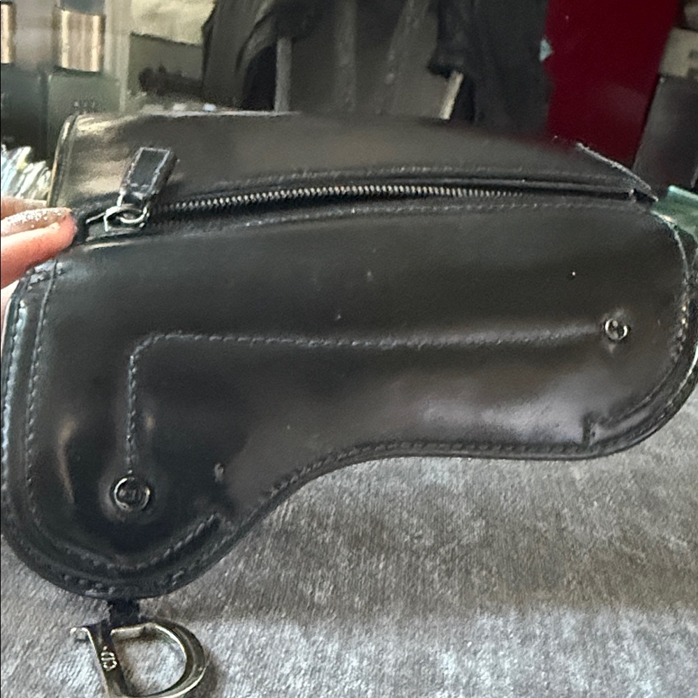 Dior Black Leather Wallet with Silver Logo - Picture 6 of 16